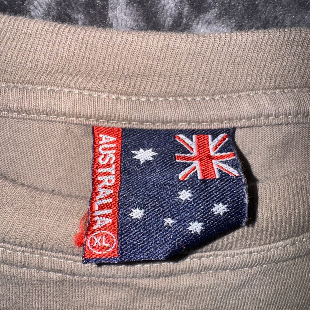 Vintage Australia The Big Kangaroo Graphic T-Shirt Tan Mens XL Souvenir Tee - Picture 4 of 8